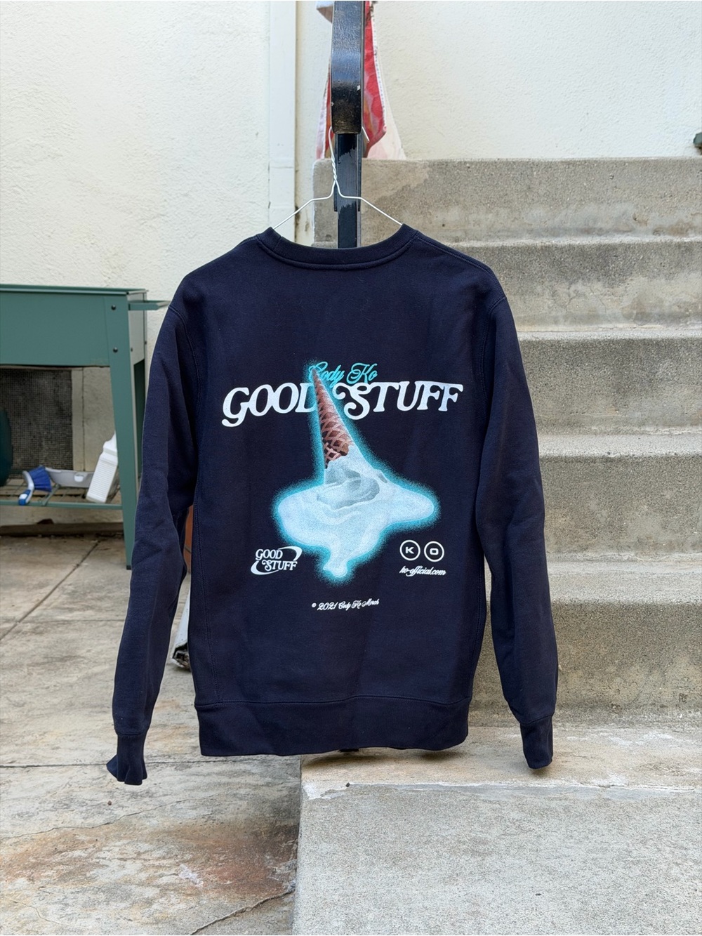 Cody Ko Good Stuff Ice Cream Navy Crewneck